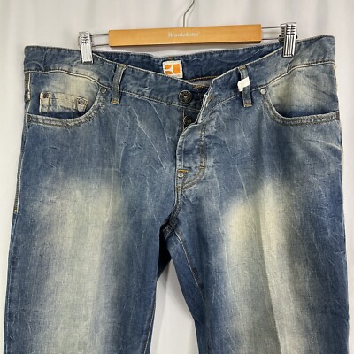 Hugo Boss Orange Jeans Mens Button Fly Denim Size 40x32 Actual