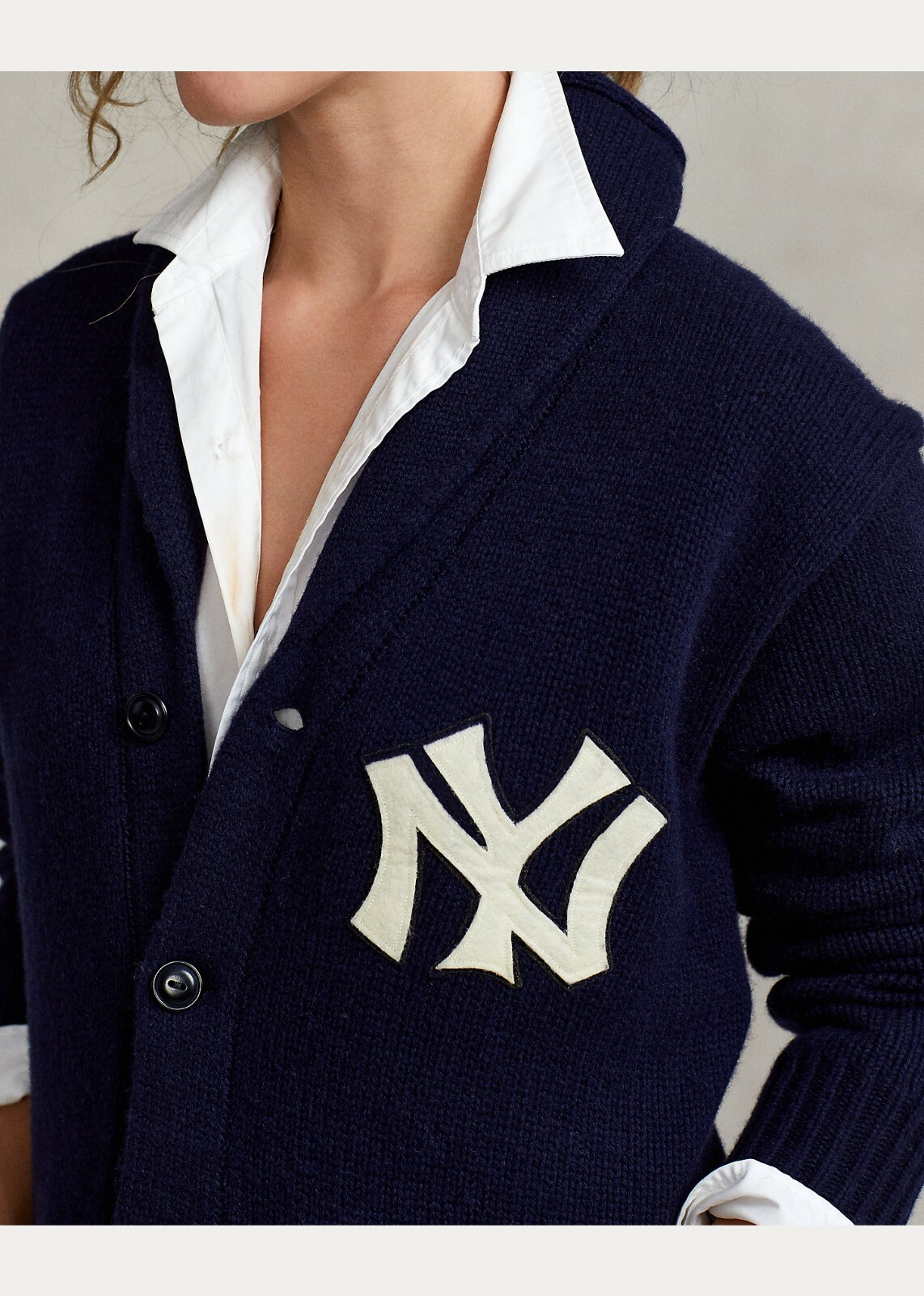 Polo Ralph Lauren New York NY Yankees MLB Cashmere Wool Cardigan Sweater  Jacket | eBay