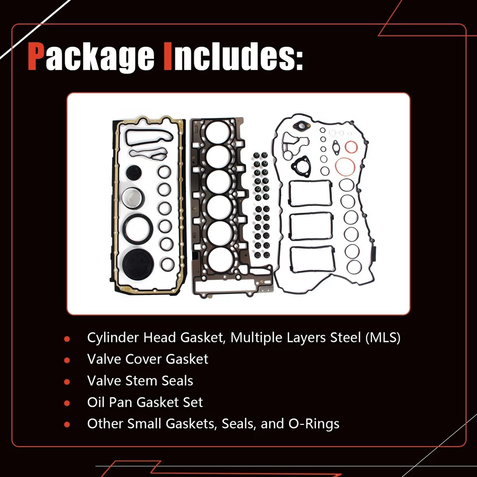 Juego de juntas de culata de motor para BMW 135i 335i M135i 435i 535i 640i X5 X6 3.0T 10-18 Foto 3 de 4