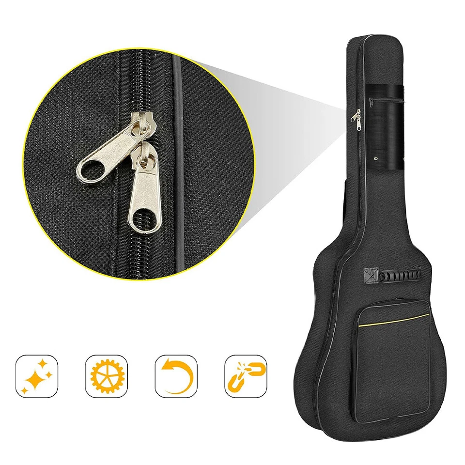 Gitarrentasche Konzertgitarre Gig Bag Rucksackgurte Trage Tasche schwarz 41" DHL - Bild 4 von 4