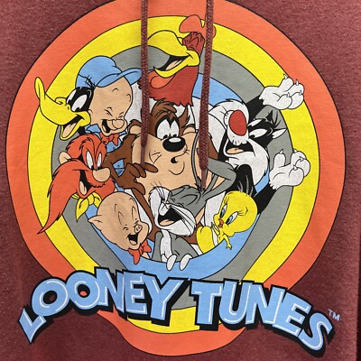 トップス 90s LOONEY TUNES SWEAT Vtg Looney Tunes Sweater Men L Red Bugs Bunny Warner Bros