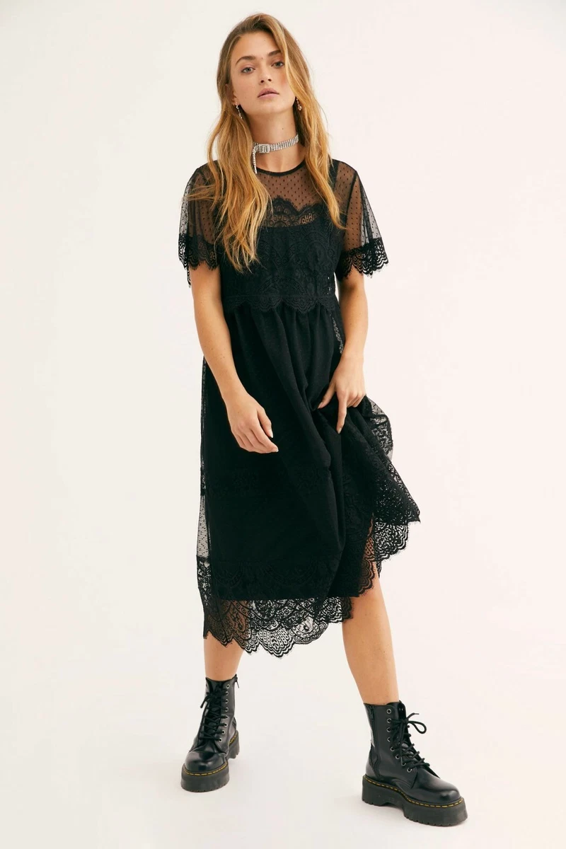 Sheer lace and 2025 mesh overlay dress