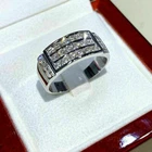 3Ct Round Cut Lab-Created Diamond Wedding Band Ring Men's 14k White Gold Plated