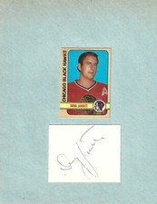 RARE DOUG JARRETT (DEC. 2014) AUTOGRAPHED LARGE INDEX CARD & 1972 OPC CARD