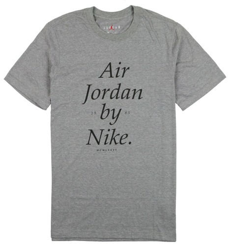 JORDAN Air Jordan by Nike T-Shirt sz S Small Heather Gray Flight Jumpman Hybrid - 第 1/2 張圖片