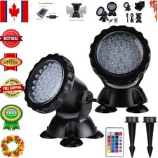 Colorful LED Underwater Lights Set of 2 for Captivating Garden and Pool Decor