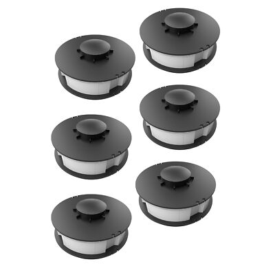 6 Spulen Für Rasentrimmer + 1 Deckel + 1 Feder – Kompatibel Mit Black & Decker