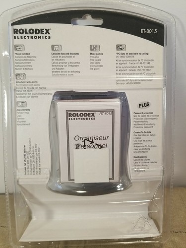 Rolodex Electronics Touch Screen Organizer with Stylus RT-8015 Franklin 2004 New - Photo 2 sur 3