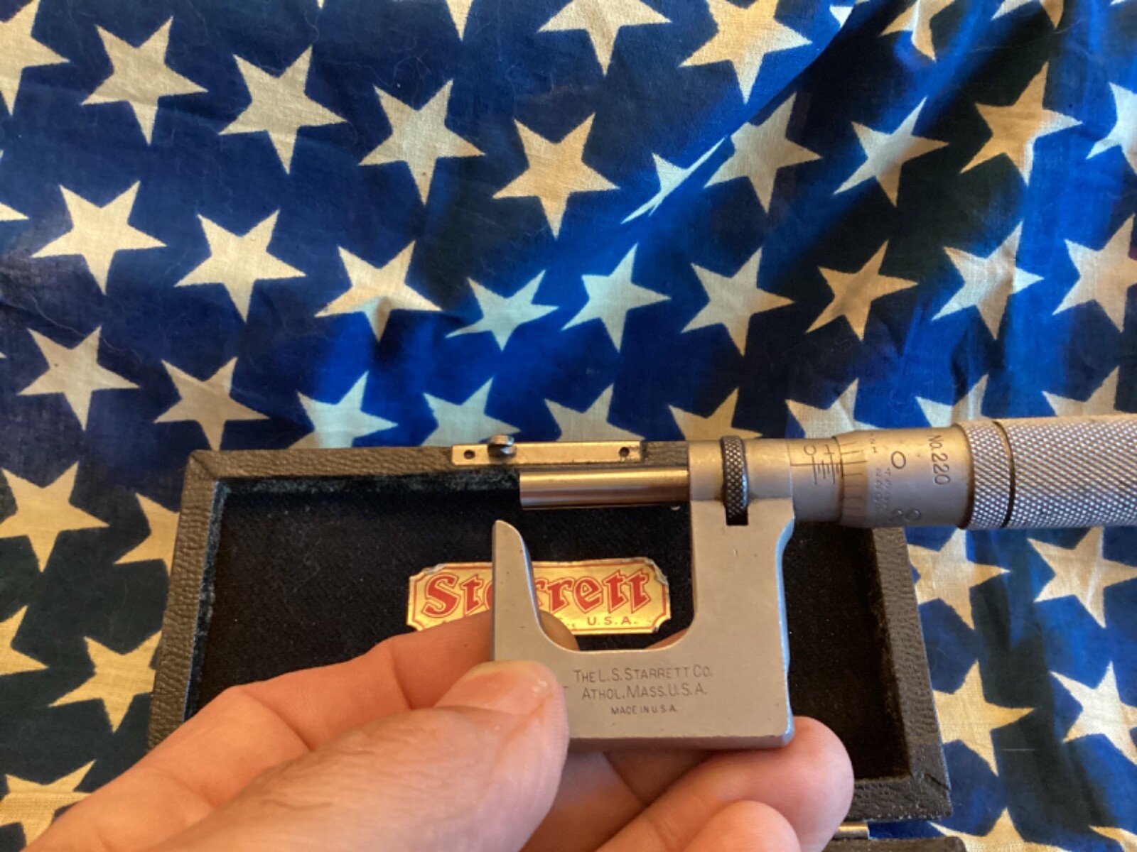 Starrett 01’’Anvil Micrometer 220 in original case made in USA eBay