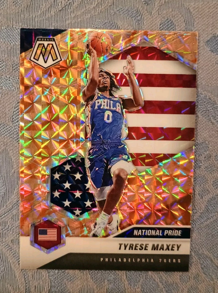 2020 Mosaic National Pride Orange Reactive Prizm Tyrese Maxey RC Rookie 259