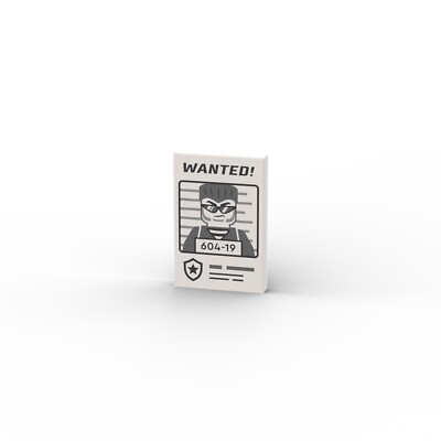 Wanted poster   original printed LEGO   brick tile/LT 23016