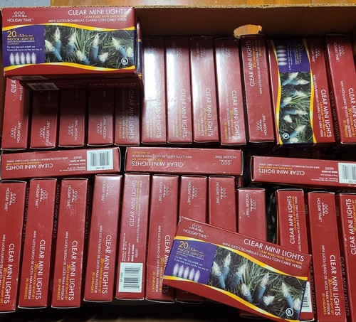 20 Count Mini Lights Clear String for Christmas Decoration - Picture 2 of 2