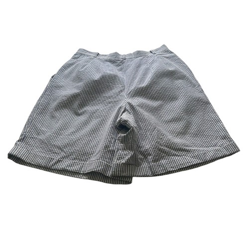 Talbots Women's Seersucker Blue White Cuffed Bermuda Shorts Size 14 - Picture 2 of 8