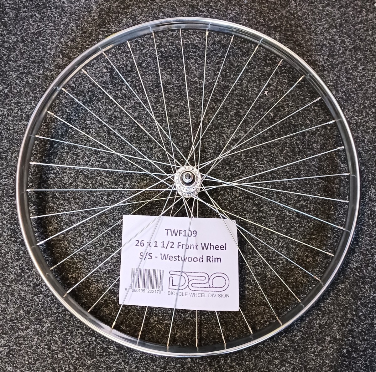 Chrome Rims Rod Brake Bicycle Wheels 26 X 1/2 Front Wheel For