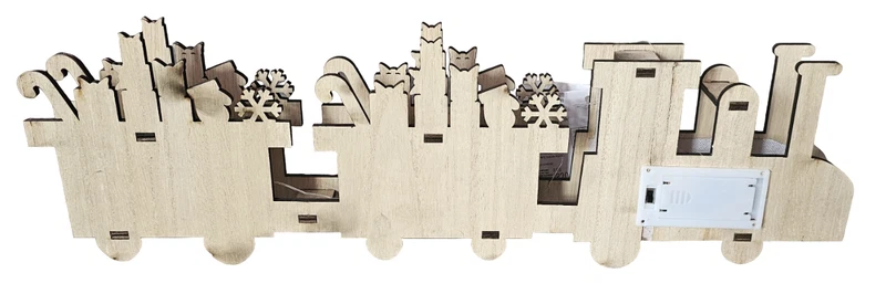Treno Trenino Natalizio in Legno Decorativo con Luci LED vari colori, fotografia 6 di 7