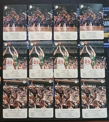 1988 Fournier Estrellas Lot Of 12 - Magic Johnson Larry Bird Kareem Abdul-Jabar