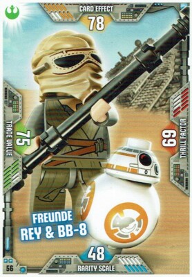 Lego Star Wars Serie 2 Sammelkarten Karte Nr. 56 Freunde Rey & BB-8