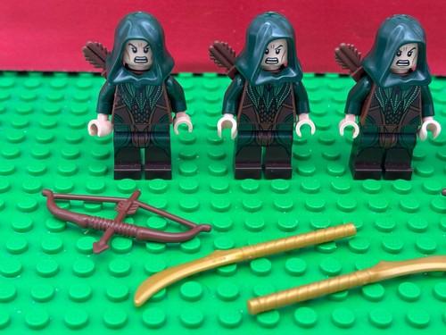 LEGO 4 x MIRKWOOD ELF ARCHER minifigures LOTR/HOBBIT set 79012 lor078 bundle - Picture 5 of 10