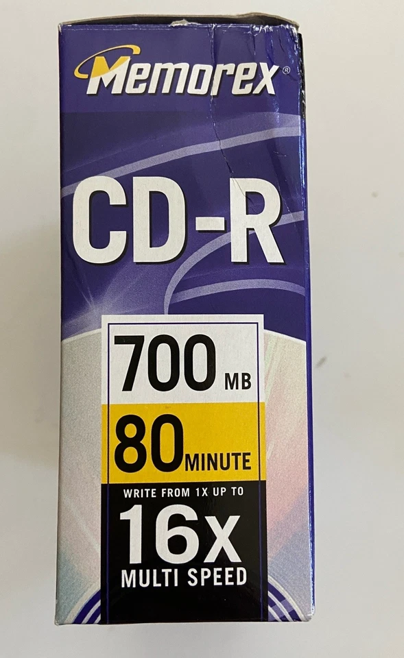 10 Pack Memorex CD-R Discs 700mb/80min 40x W/slim Jewel Cases New Sealed  - Image 4 of 4