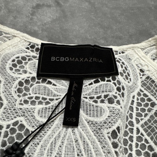 NWT BCBG Maxazria Women Crochet Cardigan White Mesh Long Sleeve Size: XXS - Picture 5 of 10