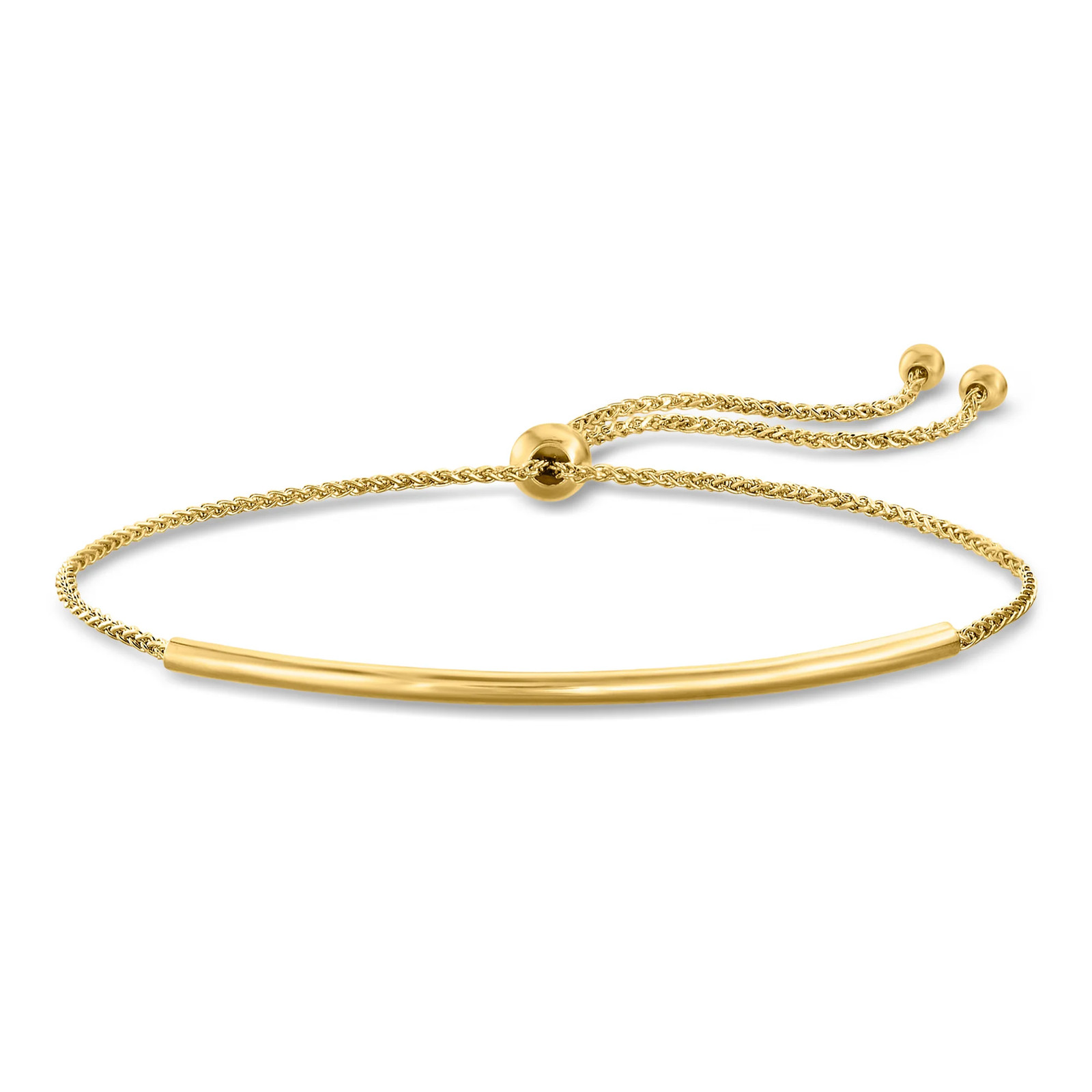 Pure Collection by Ross-Simons 14kt Yellow Gold Round Bar Bolo Bracelet