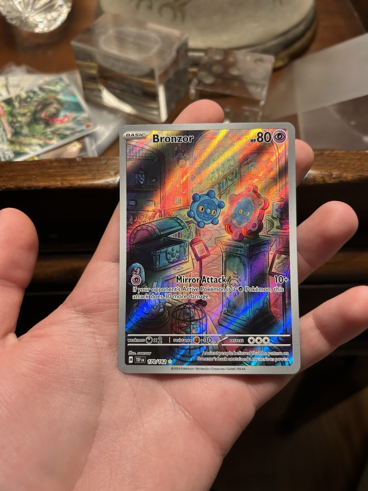 2024 POKEMON SV05 TEMPORAL FORCES BRONZOR HOLO ILLUSTRATION RARE 170/162 80HP