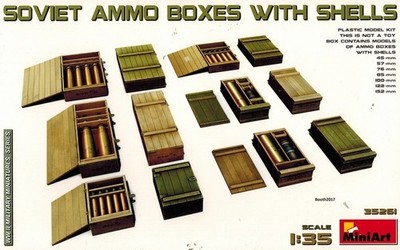 MiniArt 35261 Soviet AMMO Boxes with Shells - Munition und Kisten - 1:35