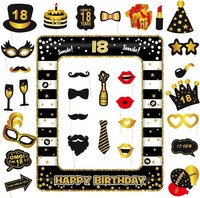 Fotobox Accessoires 30 StüCk 18. Geburtstag Deko Party ZubehöR Tischdeko