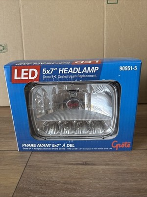 Grote 90951-5 Sealed Beam 5''x7'' Rectangular LED Headlight Truck Jeep YJ XJ