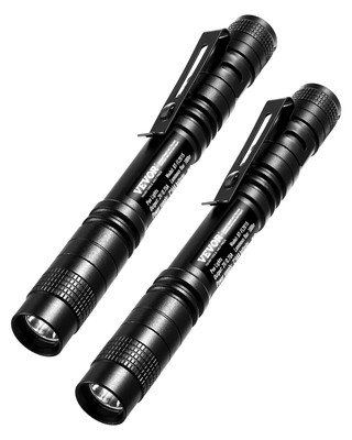 VEVOR Pen Light 2-Pack 100 Lumens Pocket Flashlight with Clip Waterproof Compact