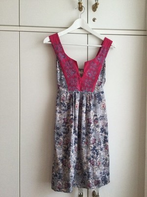 Odd Molly zartes Kleid Gr. 2 M 36/38 blau Seide, schön!