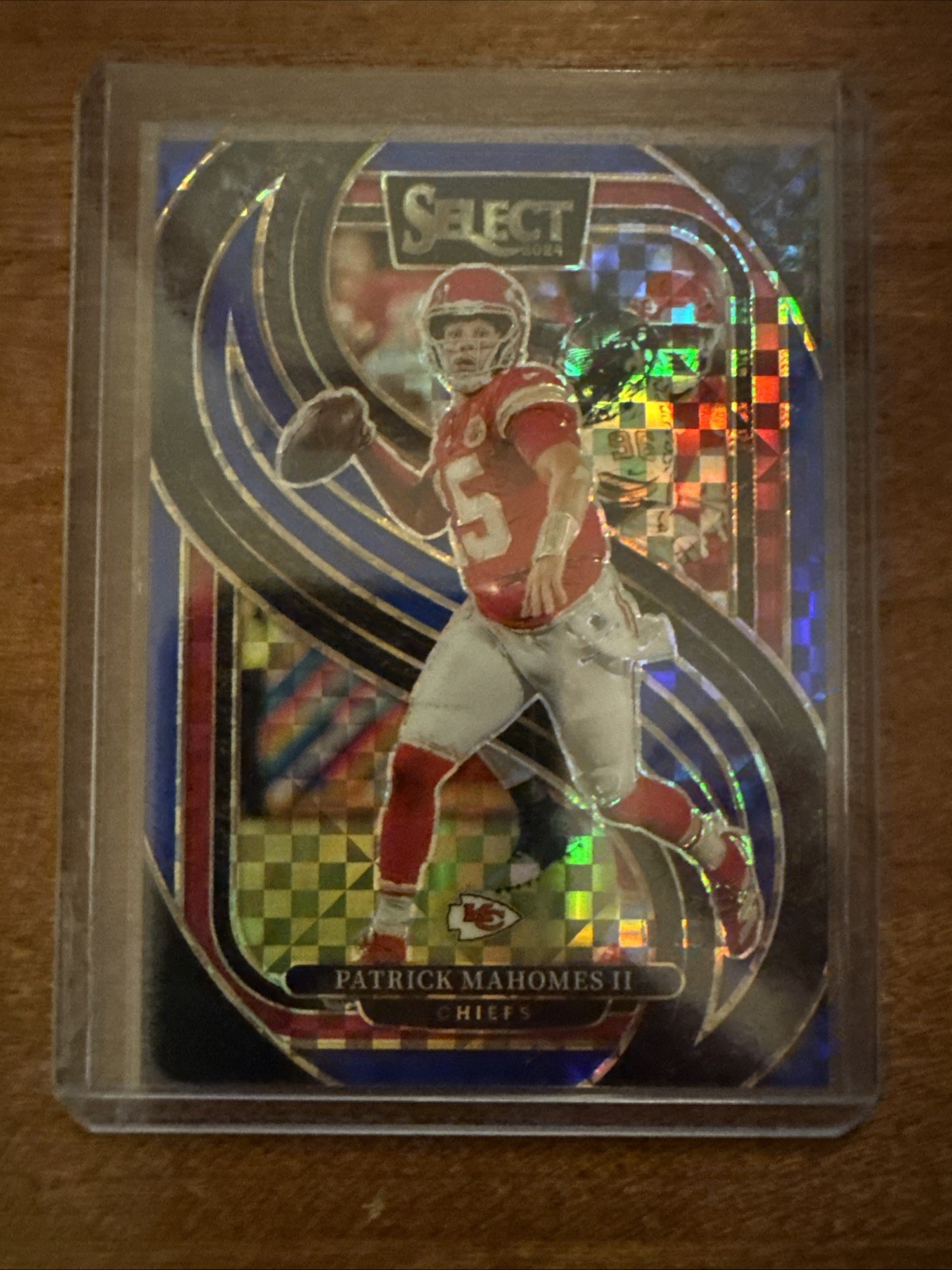 Patrick Mahomes II - 2024 Panini Select Premier Level   Blue Prizm #/175