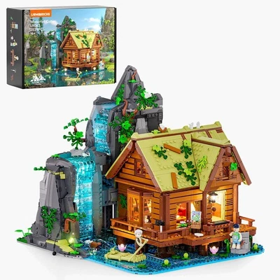 LUMIBRICKS (FUNWHOLE) Lumibricks Waterfall Cabin mit Beleuchtung Klemmbausteine Haus L9083 NEU & OVP