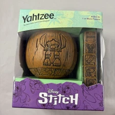 YAHTZEE: Disney Stitch | Collectible Stitch Tiki Style Dice Cup Dice Game