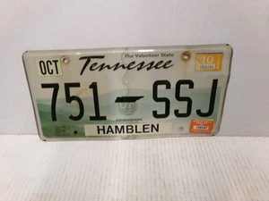 Tennessee License Plate 751 SSJ