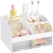 Bathroom Countertop Organizer, Toothbrush Holders for Toothbrush Holder-White