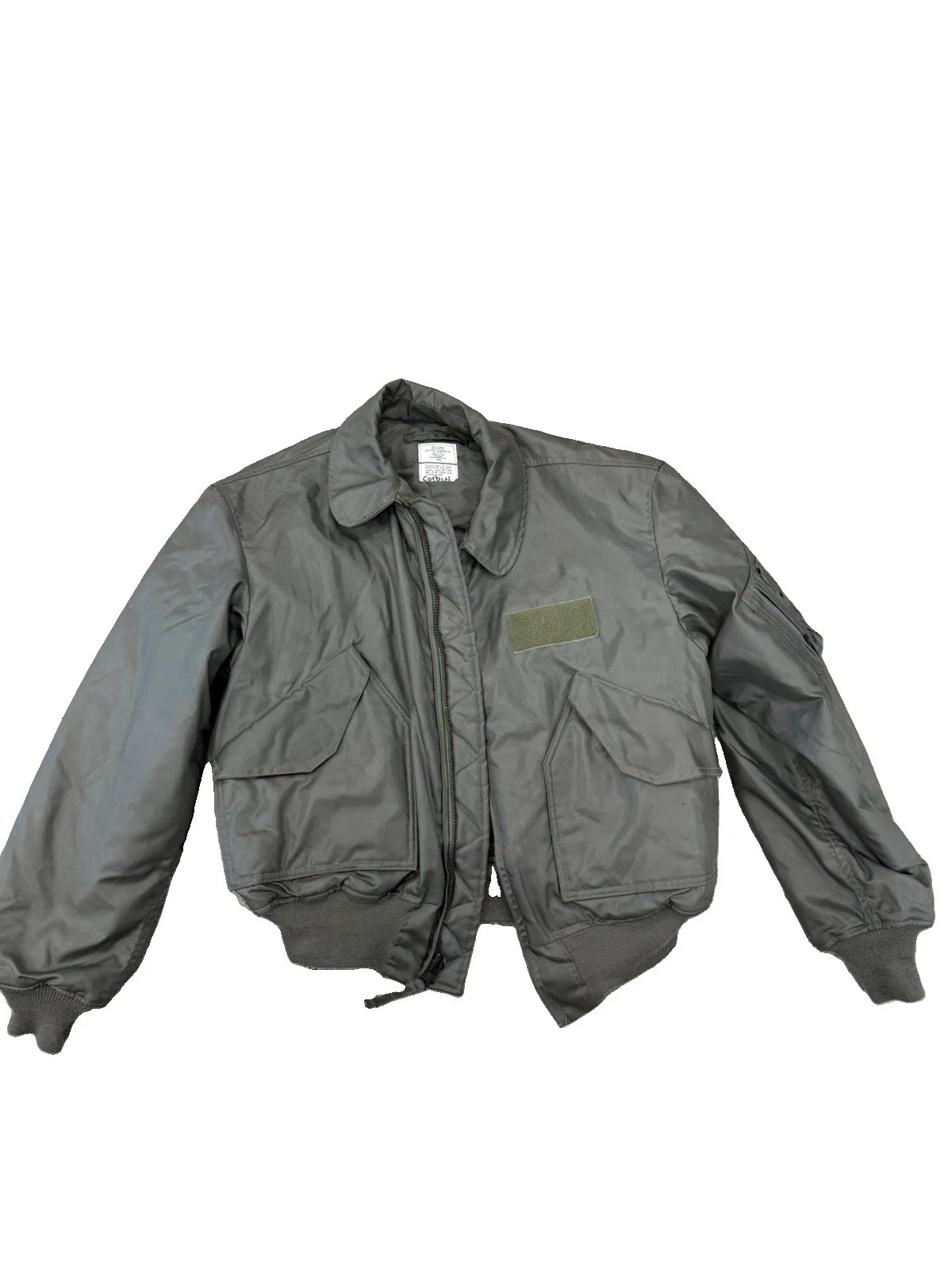 Vintage 90s Alpha Industries green CWU-45/P Flight Jacket Cold Weather xl - product detail image 1