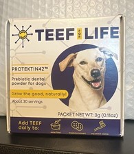 Teef For Life Protektin42 Plant-Derived Prebiotic Dental Powder for Dogsn 1 pack