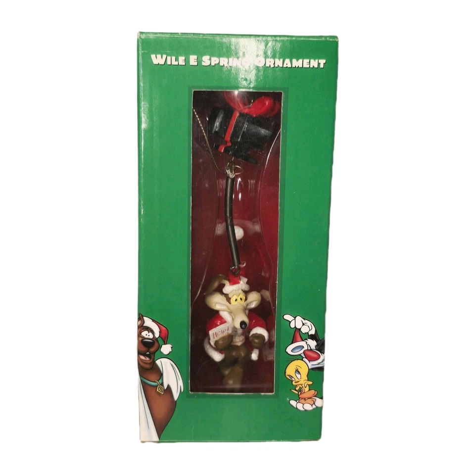 De colección Looney Tunes Wile E Coyote Papá Noel Caída Yunque En Primavera Adorno de Navidad Foto 2 de 4