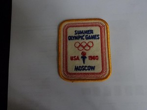 VINTAGE USA 1980  SUMMER OLYMPIC GAMES PATCH MOSCOW EXCELLENT CONDITION