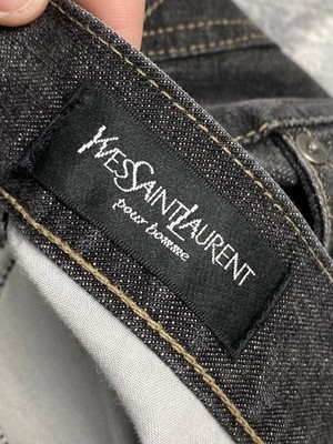 Vintage Yves Saint Laurent Baggy Jeans YSL Big Logo Men Size 36х34
