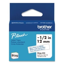 Brother International BTAG233 Genuine P-touch Btag Label Tapes, 0.47" X 13.1 Ft,