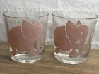 Federal Glass MCM Vintage Pink Elephant Cocktail Glasses, Set of 2