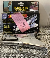 NEW NOS VTG ARROW P22 Plier Stapler Staple Gun Chrome Heavy Duty USA