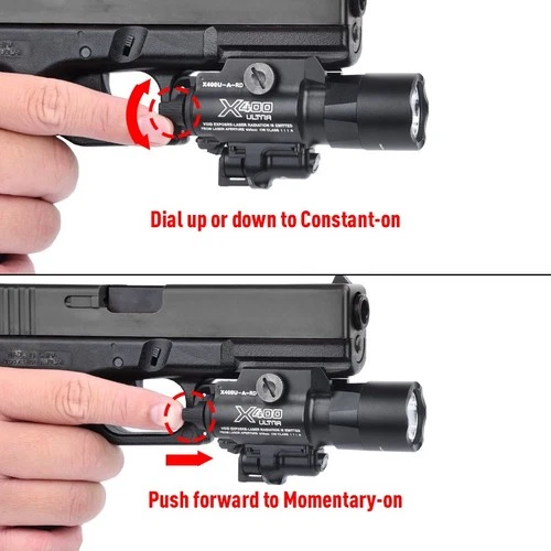 WADSN 战术 X400 超武器手电筒 X400 X400U 红点绿色激光灯 - 第 8 张/共 16 张