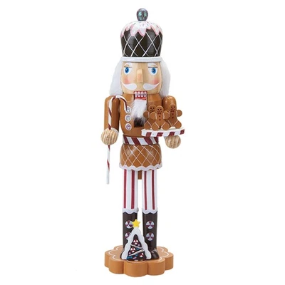 VFM E-STORE Nutcracker Wooden Gingerbread Christmas Decoration X 1 39x11. 2x9. 4cm 15 Inch