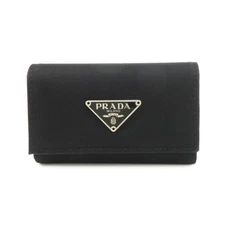 PRADA Nylon Saffiano Leather 6 Rings Key Case Black M222A Authentic Used F/S