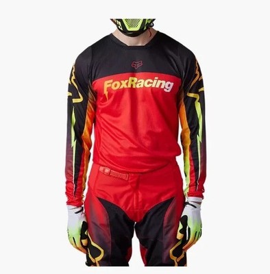 $35 NEW GENUINE FOX RACING 180 YTH STATK MX JERSEY FLOURESENT RED 30487-110-YXL