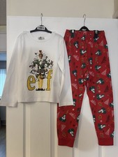 Boys Girls Elf Christmas Pyjamas Age 7-8 Years Excellent Condition Worn Once