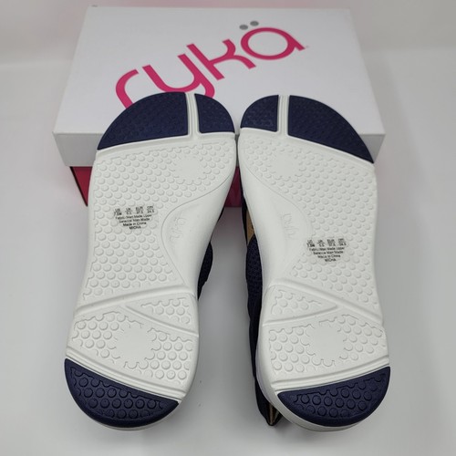 Ryka Women's Stretch Knit Sport Slingback Sandals Micha Navy Blue Sz 7.5W New - Picture 7 of 10